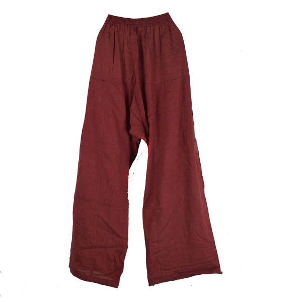 Pantalon Yoga Nisi Coton Artisanal Bordeaux