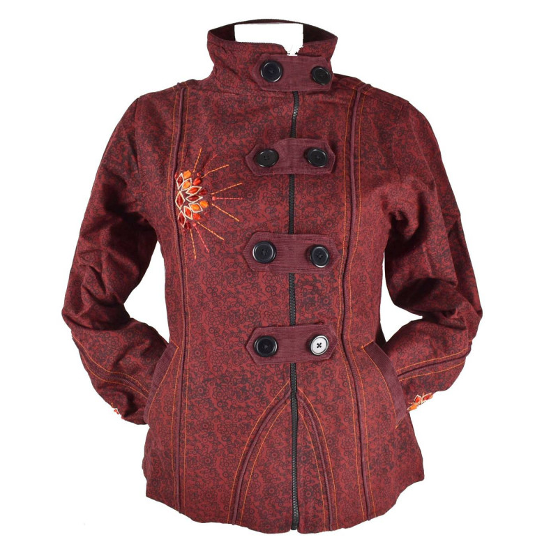 Veste légère femme 4 saisons bordeaux