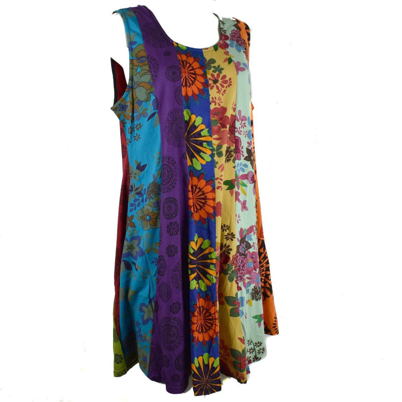 Robe Grande Taille Patchwork SD.93 Multi-Tons T-46/48
