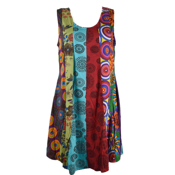 Robe Été Patchwork Maille Jersey SD-93 Taille 42/44