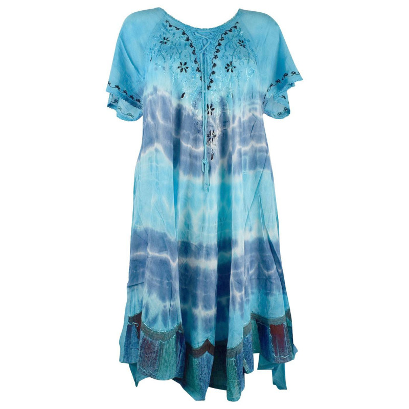 Robe Grande Taille Sudara JK-314 Ton Bleu Robe Grande Taille Sudara JK-314 Ton Bleu