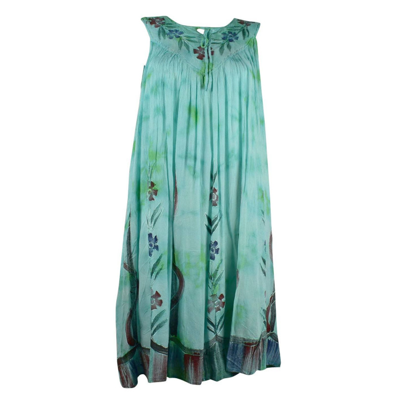 Robe Grande Taille Dévapur Tie Dye JK-443 Emeraude