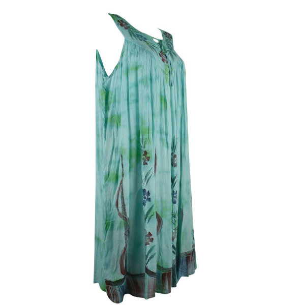 Robe Grande Taille Dévapur Tie Dye JK-443 Emeraude