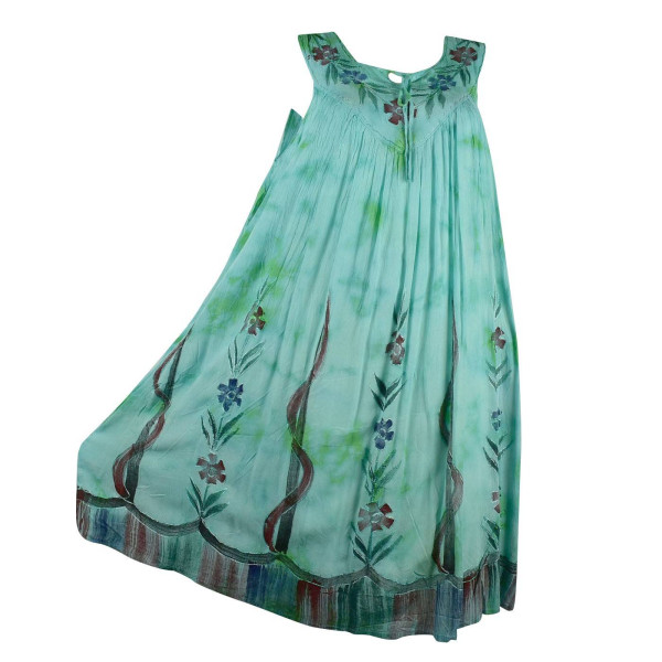 Robe Grande Taille Dévapur Tie Dye JK-443 Emeraude