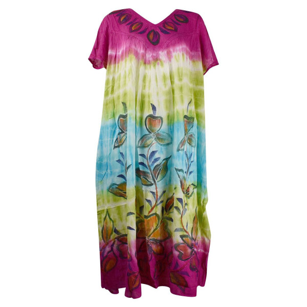 Robe Longue Ameda JK-1994/A Motif Floral Peint