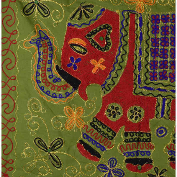 Tapisserie Murale Brodé Eléphant Indien NP-1/K