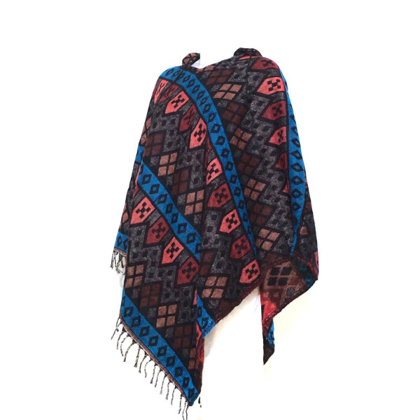 Poncho Femme Motif Aztèque Taille Ample