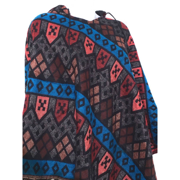 Poncho Femme Motif Aztèque Taille Ample