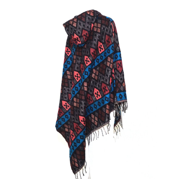 Poncho Femme Motif Aztèque Taille Ample