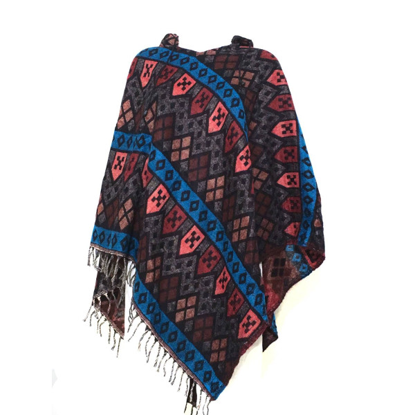 Poncho Femme Motif Aztèque Taille Ample