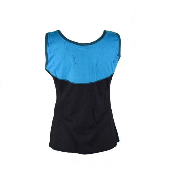 Top Ethnique Dhoma Coton Jersey Turquoise