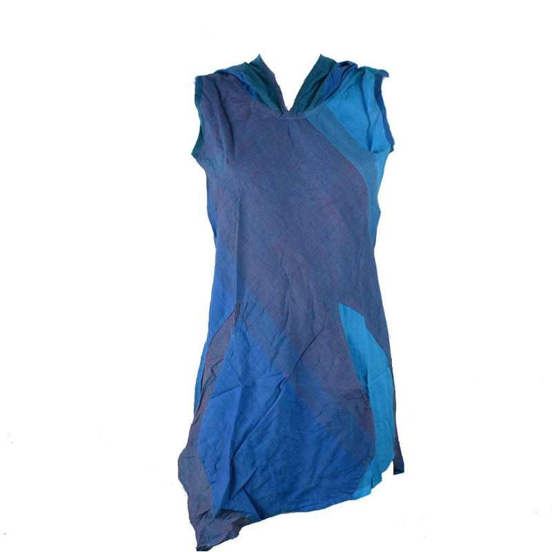 Tunique Balod Asymétrique Coton Artisanal du Népal Tunique Balod Asymétrique Coton Artisanal du Népal