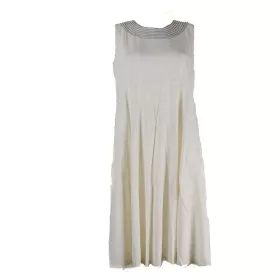 Robe Coupe Midi Unie Anjora Ton Naturel