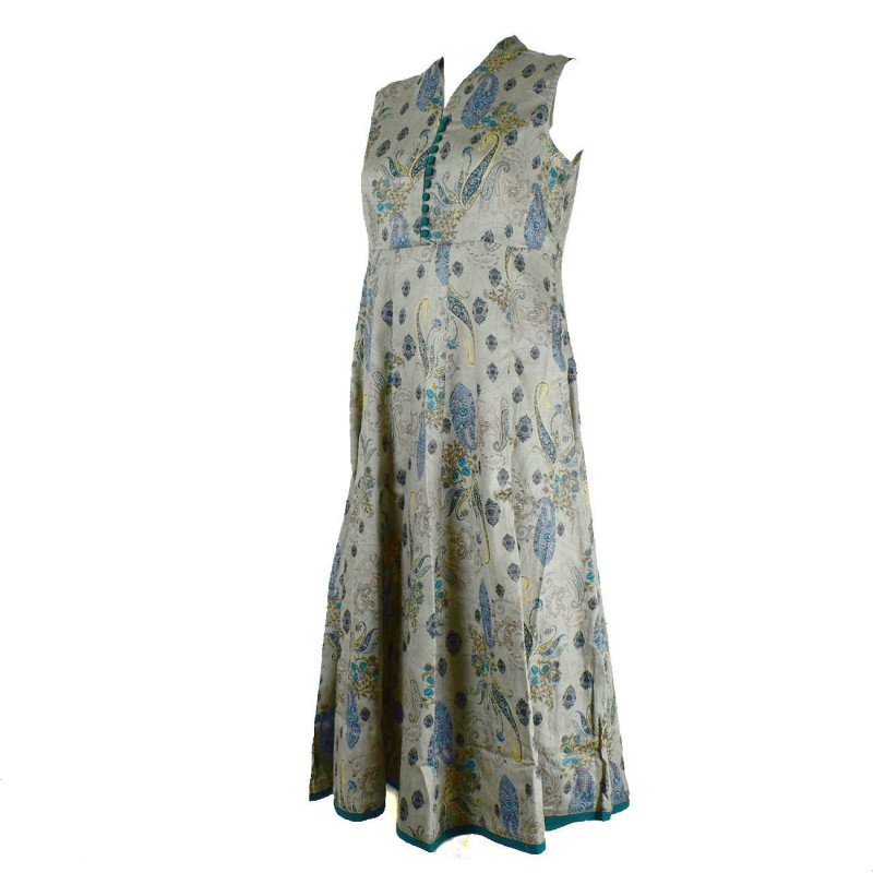 Robe Longue Kanely Motifs Cachemire