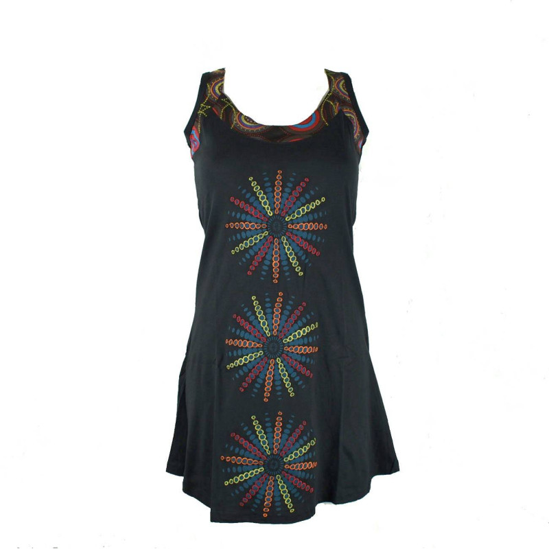 Robe Courte Makodi mandala Brodés Jersey Robe Courte Makodi mandala Brodés Jersey