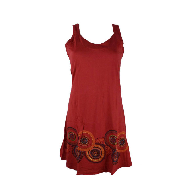 Robe Courte Asara Maille jersey Rouge