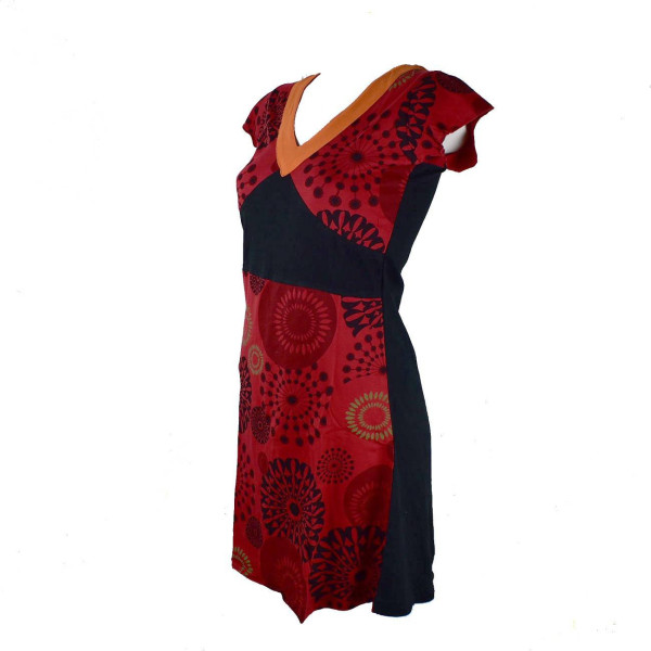 Robe Kosami Maille Jersey Imprimé Rouge