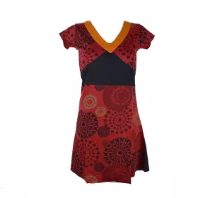 Robe Kosami Maille Jersey Imprimé Rouge