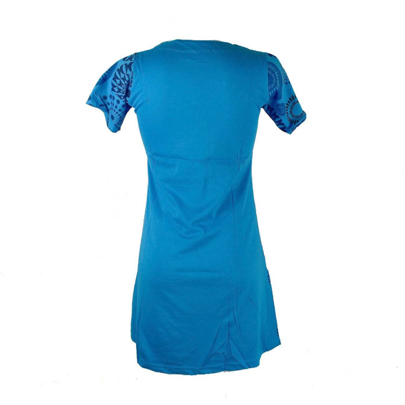 Robe Kosami Imprimé Ethnique Jersey Bleu