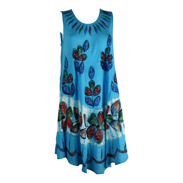 Robe Grande Taille Nadda Batik Turquoise