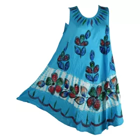 Robe Grande Taille Nadda Batik Turquoise