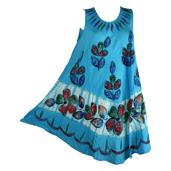 Robe Grande Taille Nadda Batik Turquoise