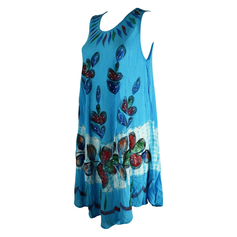 Robe Grande Taille Nadda Batik Turquoise
