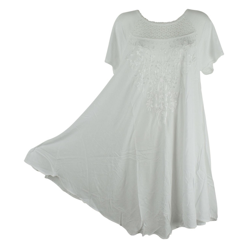Robe Pauli Grande Taille Unie Blanche