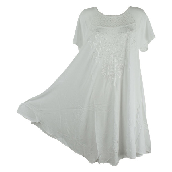 Robe Pauli Grande Taille Unie Blanche