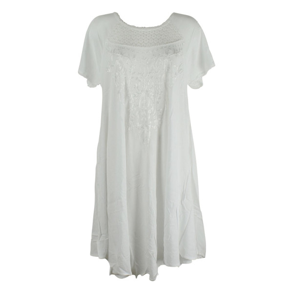 Robe Pauli Grande Taille Unie Blanche