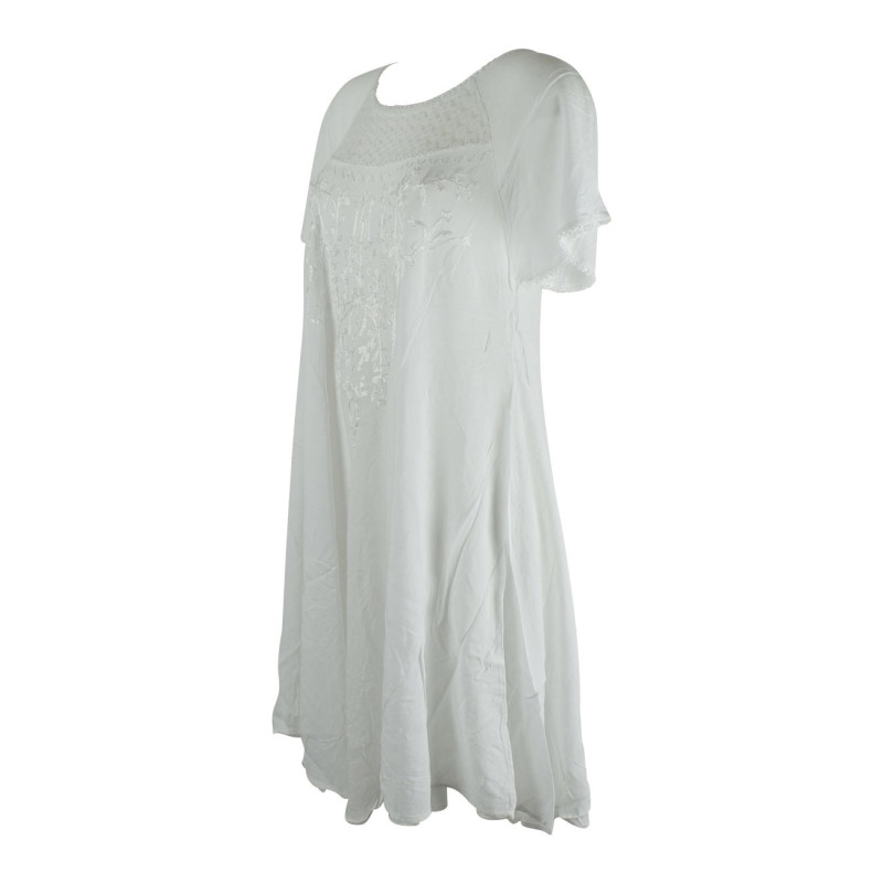 Robe Pauli Grande Taille Unie Blanche