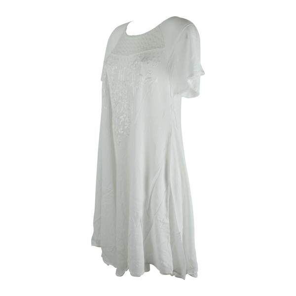 Robe Pauli Grande Taille Unie Blanche