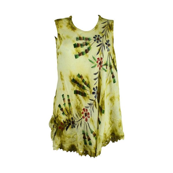 Tunique Ballia Batik Peint Floral