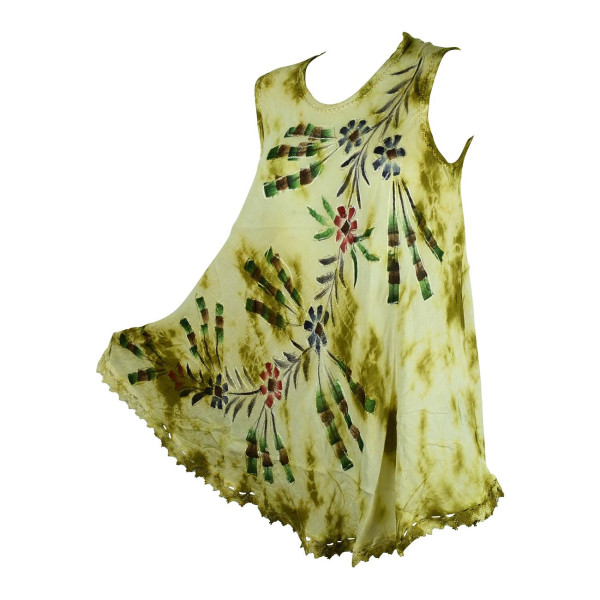 Tunique Ballia Batik Peint Floral