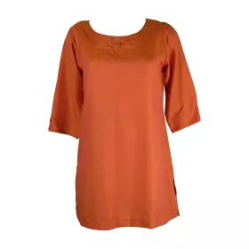 Tunique Rania Satin Uni Orange