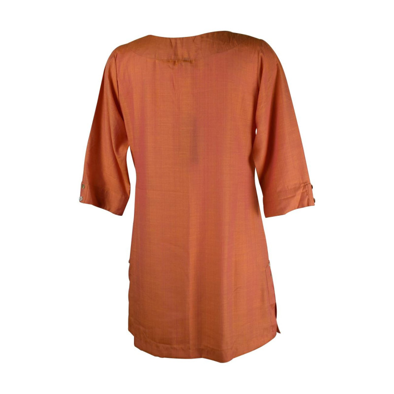 Tunique Rania Satin Uni Orange