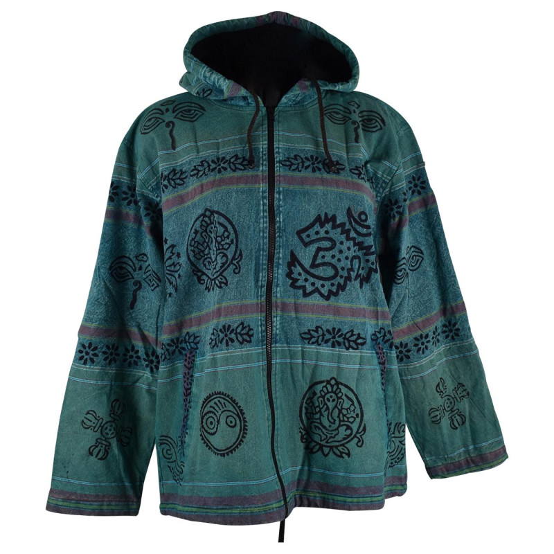 Veste Darhan Coton Délavé Artisanal Imprimé