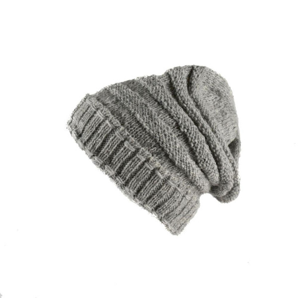 Bonnet Long Nalma Laine et Polaire Gris Clair