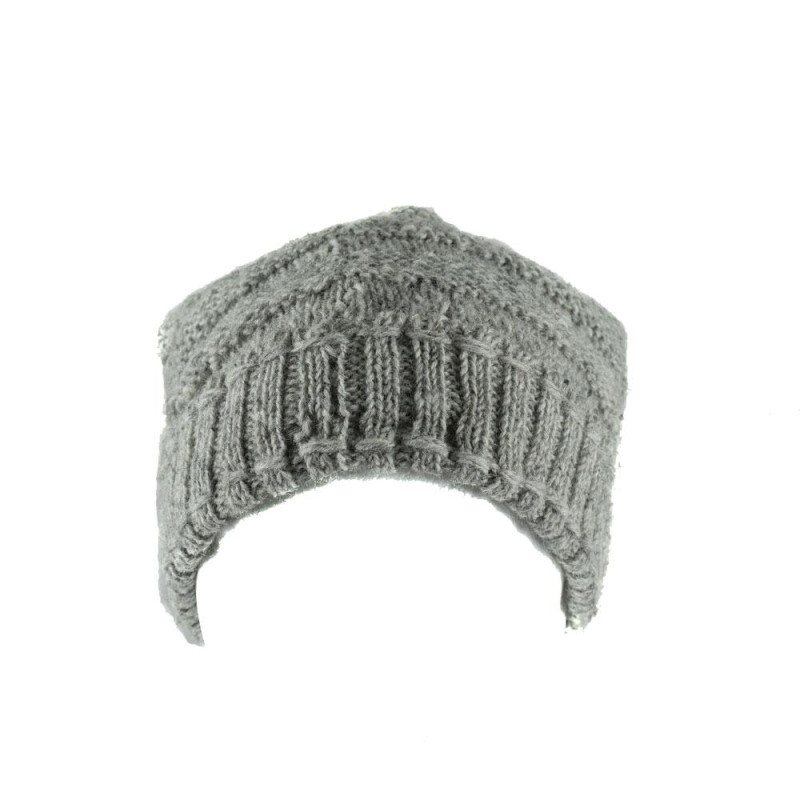 Bonnet Long Nalma Laine et Polaire Gris Clair