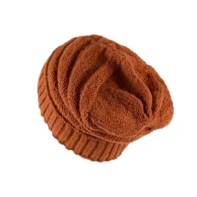 Bonnet Long Nalma Laine et Polaire Rouille