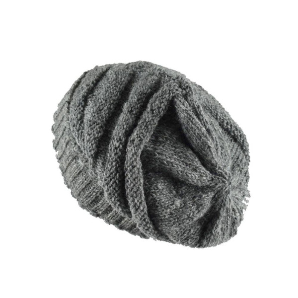 Bonnet Long Nalma Laine et Polaire Gris Foncé