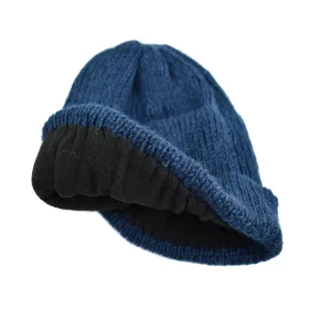 Bonnet Homme Sirpa Laine Bleu Pétrole