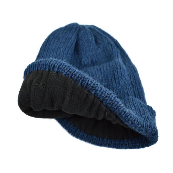 Bonnet Homme Sirpa Laine Bleu Pétrole