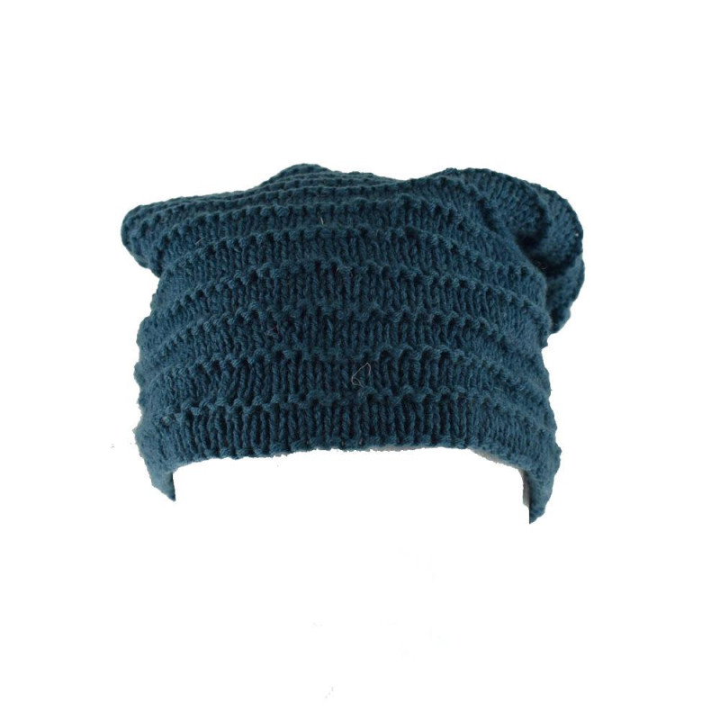 Bonnet Long Kola doublé Polaire Bleu Pétrole