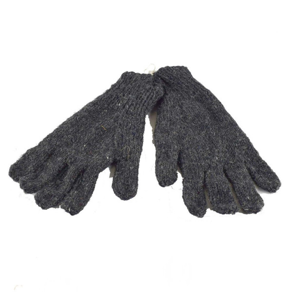 Gants Kolki Tricot Laine et Polaire Anthracite