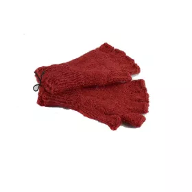 Mitaines Gundu Tricot Laine Rouge et Polaire