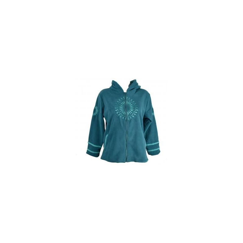 Veste Kirama Polaire Capuche Ton Émeraude