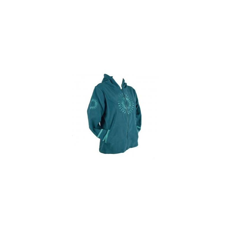 Veste Kirama Polaire Capuche Ton Émeraude