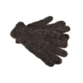 Gants Kolki Laine et Polaire Brun Naturel Foncé