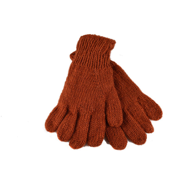 Gants Kolki Laine et Polaire Orange Brique